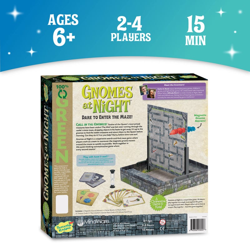 Peaceable Kingdom Gnomes at Night A Cooperative Maze Game for 2 to 4 Kids Ages 6+ - Image 5